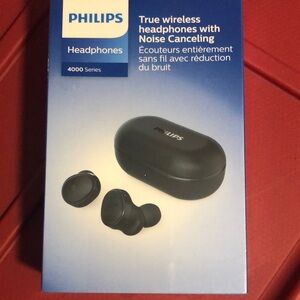 Philips Black True Wireless Earbud Headphones 4000 series